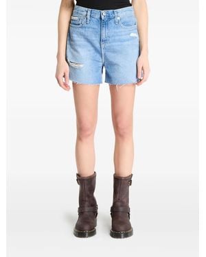 Calvin Klein Distressed Denim Shorts - Blue