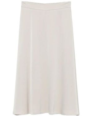 ROSSO35 Falda Midi Slip-On - Blanco