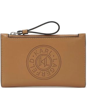 Karl Lagerfeld K/circle 二つ折り財布 - ブラウン
