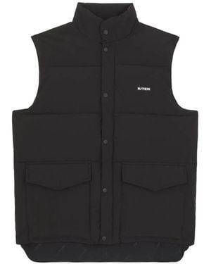 Iuter Button-Up Puff Vest - Black