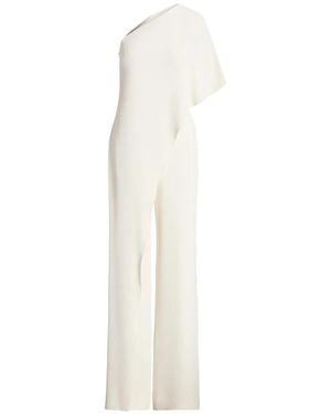 Ralph Lauren One-Shoulder Ruffled Jumpsuit - White