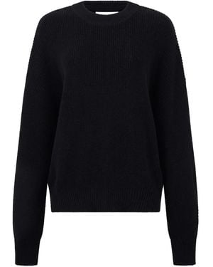 AYA MUSE Pull Côtelé À Encolure Ronde - Bleu