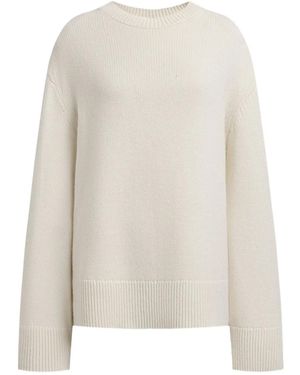12 STOREEZ Merino Crew-Neck Jumper - White