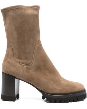Truman ́s 90Mm Block-Heel Ankle Boots - Brown