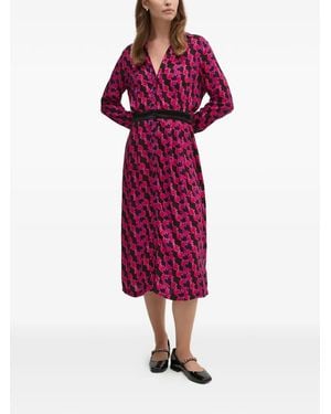 La Petite Francaise Redoutable Long-Sleeve Printed Midi Dress