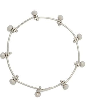 Jil Sander Metal Beaded Bracelet - White
