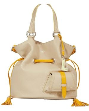 Lancel Drawstring Bucket Bag - Natural