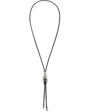 Lemaire Serpent Sculptural Bolo Tie Necklace - Black