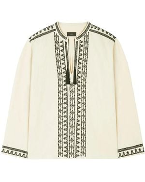 Alanui Tassel-Detail Shirt - Natural