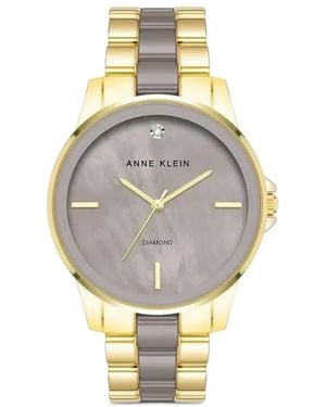 Anne Klein Classic Diamond 38Mm Watch - Metallic