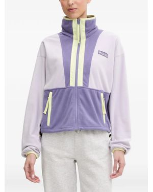 Columbia Colour-Block Zip-Up Sweatshirt - Purple