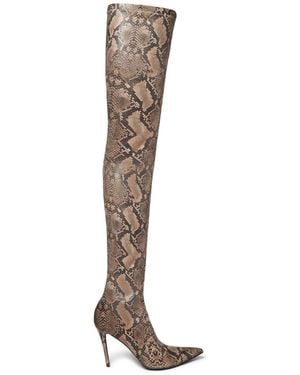 Stella McCartney Reptile Print Heel Boots - White
