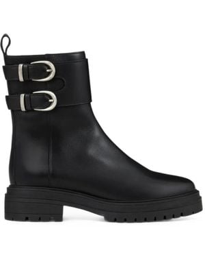 Ba&sh Coda Bikerboots Aus Leder Mit Schnallendetail - Schwarz