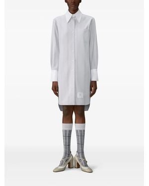 Thom Browne Striped Mini Dress - White
