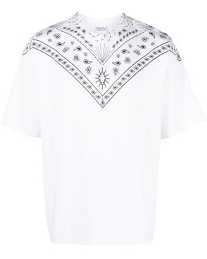 Marcelo Burlon バンダナプリント Tシャツ - ホワイト