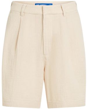 KARL LAGERFELD Crinkled Shorts - White