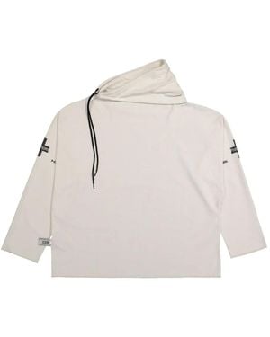 PROTOTYPES Waffle Twisted Hoodie - White