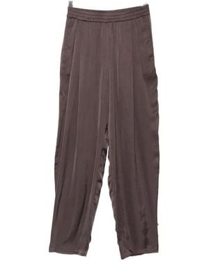 ANDAMANE Renee Elasticated-Waistband Trousers - Brown