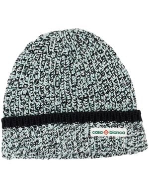 CASABLANCA Ribbed Wool Beanie - Grey