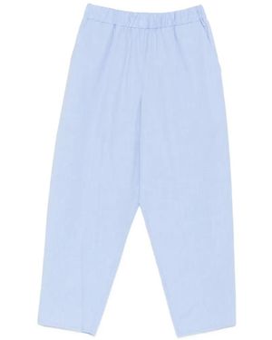 Dusan Elasticated-Waistband Trousers - Blue