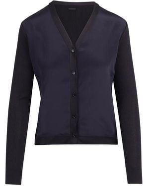Max Mara Cardigan A Coste - Blu