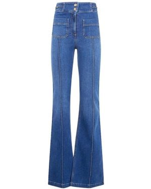 Elisabetta Franchi Flared Denim Jeans - Blue