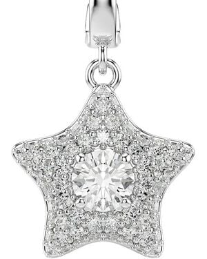 Swarovski Breloque Étoile Sublime Ornée De Cristaux - White