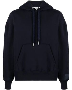 Ami Paris Ami De Coeur Organic Cotton Blend Hoodie - Blue