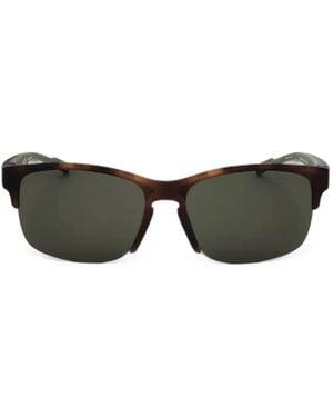 adidas Tortoiseshell-Effect Rectangle-Frame Sunglasses - Gray