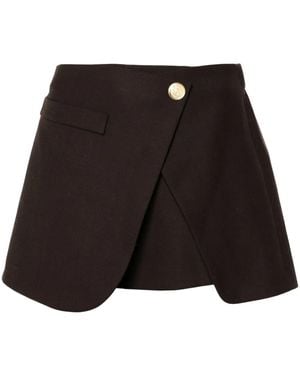Maje Skort Drapeado - Negro