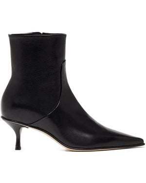 SCAROSSO Jamie Pointed-Toe Boots - Black