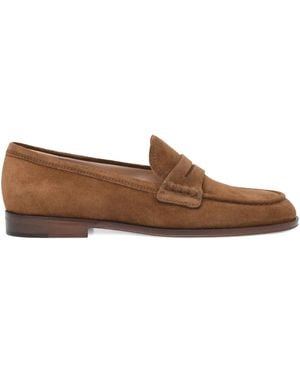 Gianvito Rossi Georgie Penny-Loafer aus Wildleder 20mm - Braun