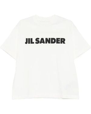 Jil Sander Logo Cotton T-Shirt - White
