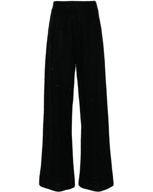 Fabiana Filippi Sequined Wide-Leg Trousers - Black