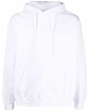MSGM Jersey Con Logo Estampado Y Capucha - Blanco