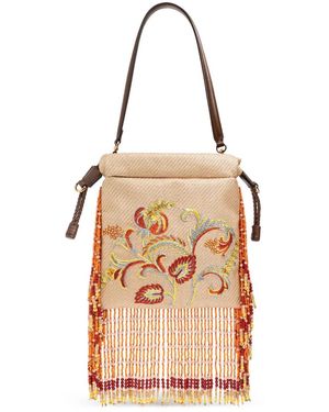 Etro Small Kalispera Embroidered Tote Bag - Natural