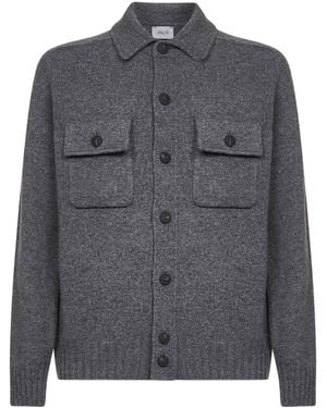 D4.0 Buttoned Wool Cardigan - Gray