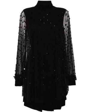 Saiid Kobeisy Bead-Embellished Layered Dress - Black