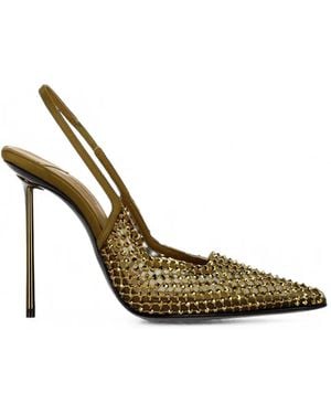 Le Silla Gilda Pumps Mit Kristallverzierung - Mettallic