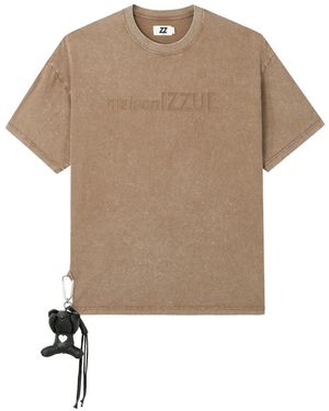 Izzue Charm-Detail T-Shirt - Brown