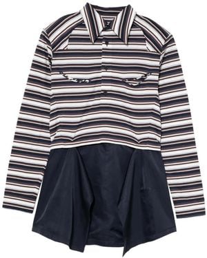 Toga Cotton Jersey Polo Top - Blue