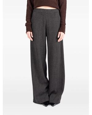Societe Anonyme Prince Of Wales Check Wool Trousers - Black