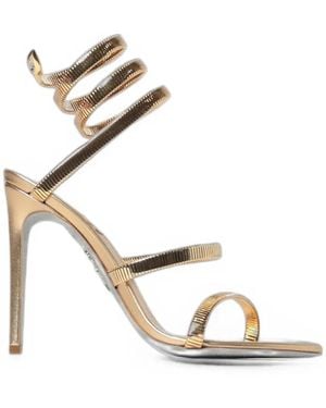 Rene Caovilla Juniper Heeled Sandals - Metallic