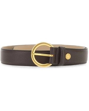 Gianni Chiarini Hammered-Calf Leather Padded Belt - White