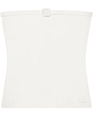 Courreges Buckled Tube Top - White