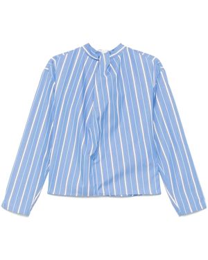 MSGM Camicia A Righe - Blu