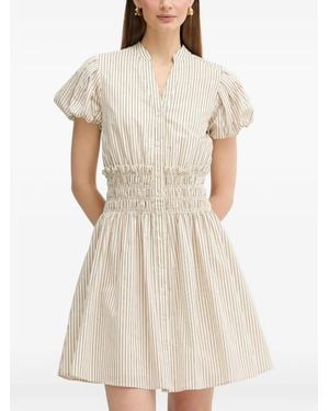 Fracomina Gestreiftes Minikleid - Natur