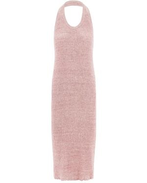 Ferragamo Sleeveless Midi Dress - Pink