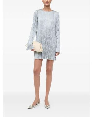 STAUD Robe Courte Kona Texturée - Metallic