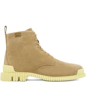 Camper Pix Suede Ankle Boots - Natural